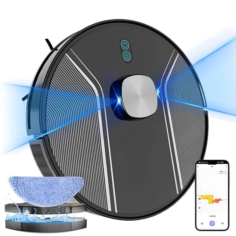 Hot Sale Smart AI Automatic Laser Electric Robot Vacuum Cleaner With Mop Sweep Combo Function Mapping for Floor Care Wet and Dry