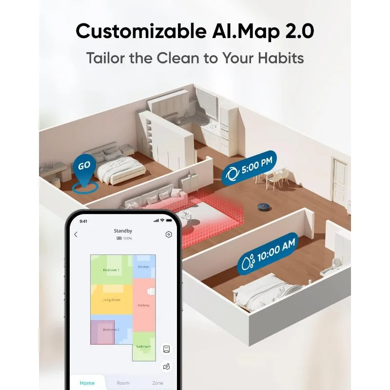 X10 Pro Omni Robot Vacuum and Mop AI Obstacle Avoidance, Auto Mop Washing, Auto Drying, Self-Emptying, Self-Refilling