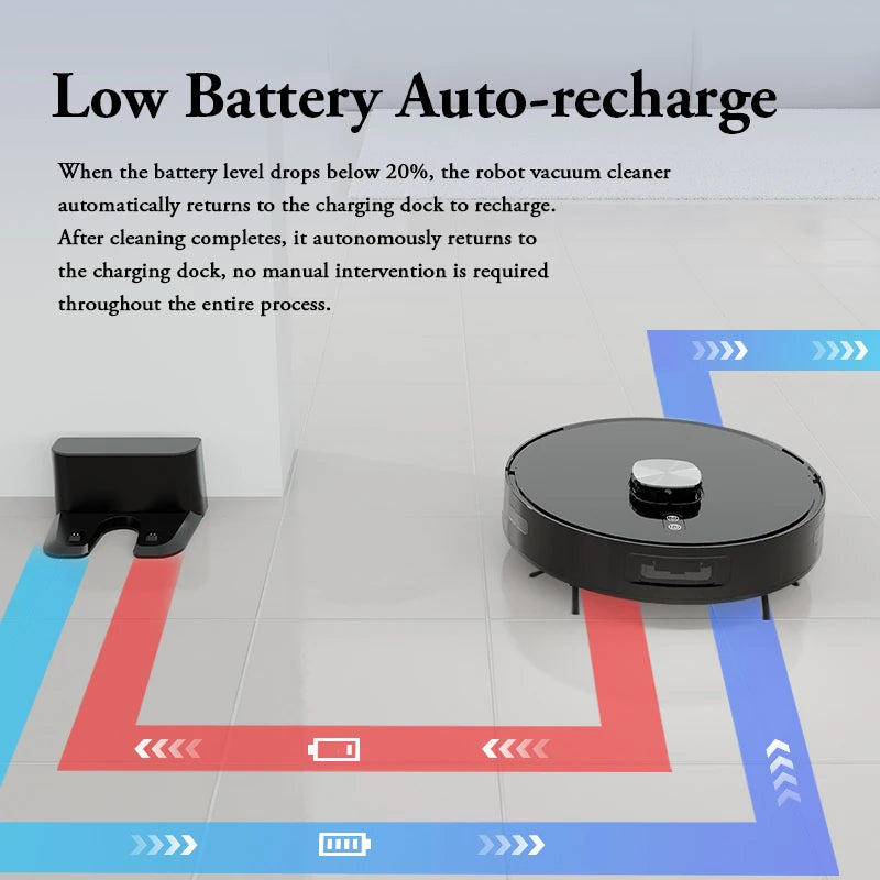 Hot Sale Smart AI Automatic Laser Electric Robot Vacuum Cleaner With Mop Sweep Combo Function Mapping for Floor Care Wet and Dry