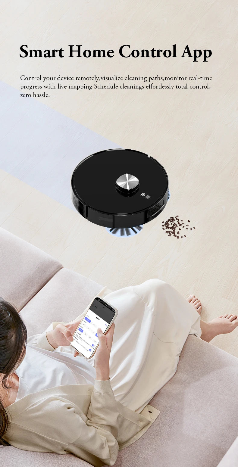 Hot Sale Smart AI Automatic Laser Electric Robot Vacuum Cleaner With Mop Sweep Combo Function Mapping for Floor Care Wet and Dry