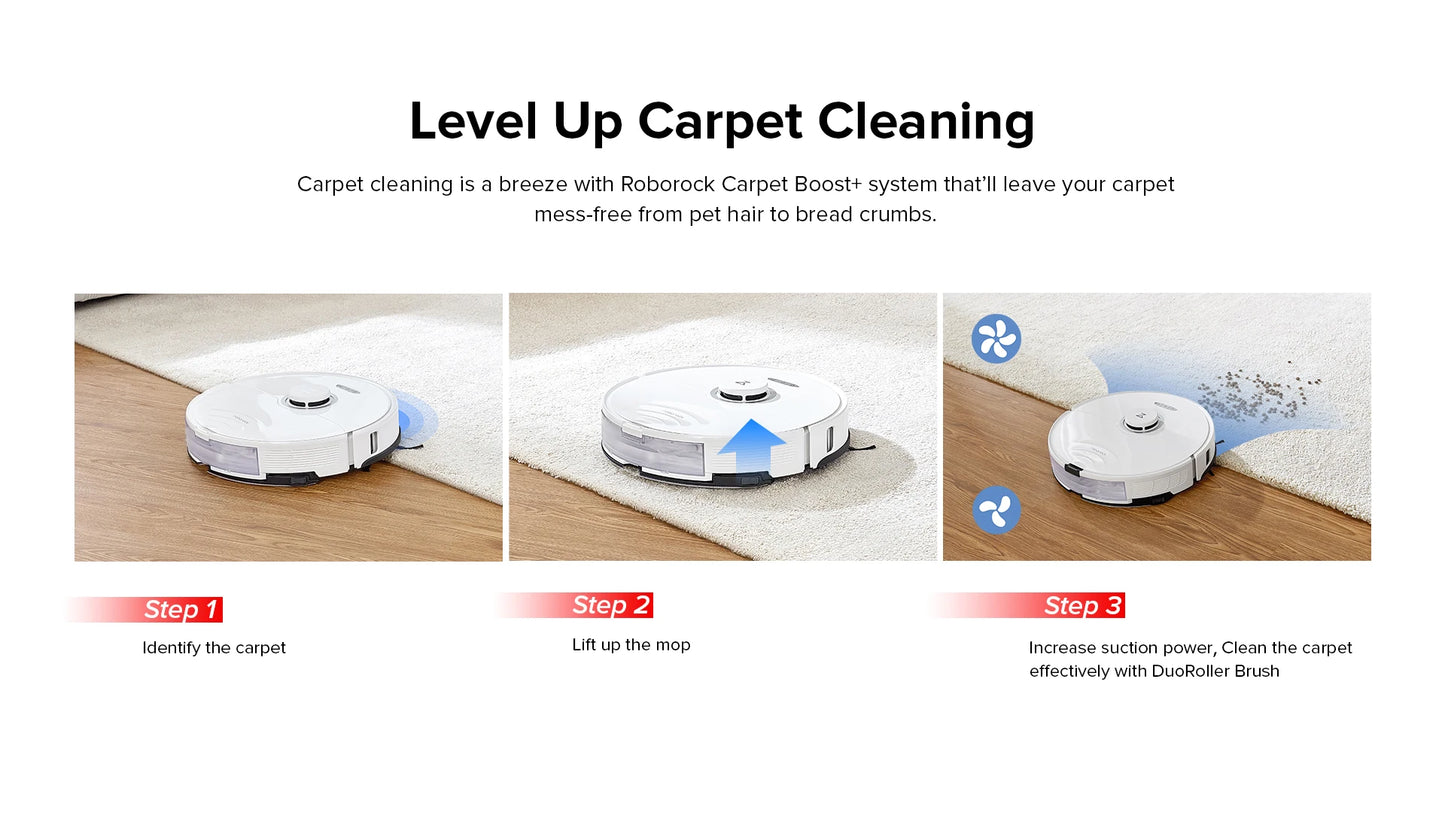 Roborock S8 Robot Vacuum cleaner,6000Pa Suction Dual Brush with 3D Structured Light Obstacle Avoidance, from roborock S7 upgrade