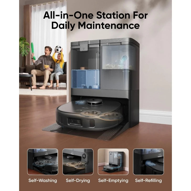 X10 Pro Omni Robot Vacuum and Mop  AI Obstacle Avoidance, Auto Mop Washing, Auto Drying, Self-Emptying, Self-Refilling