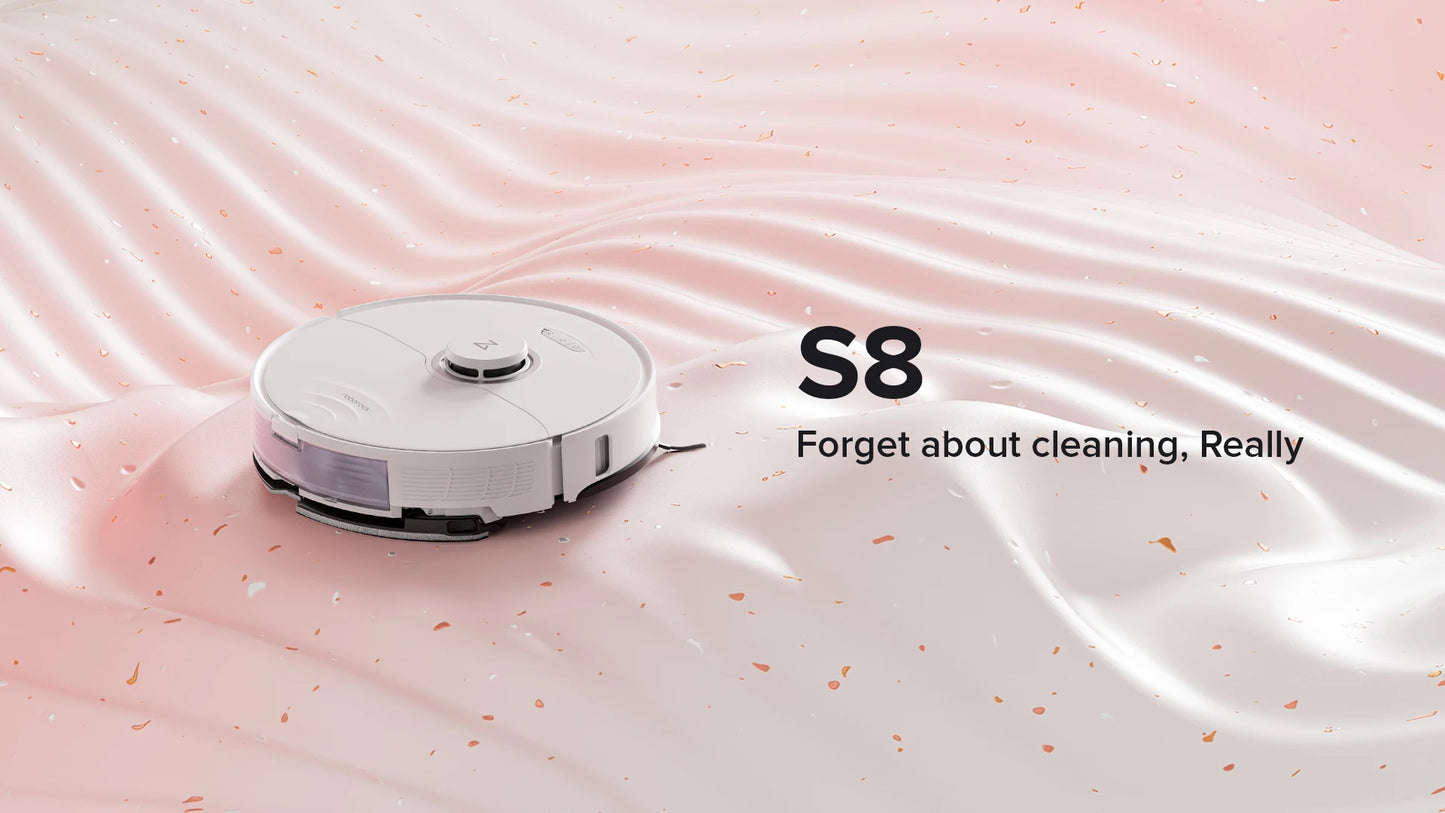 Roborock S8 Robot Vacuum cleaner,6000Pa Suction Dual Brush with 3D Structured Light Obstacle Avoidance, from roborock S7 upgrade