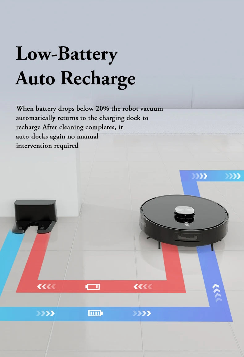 Hot Sale Smart AI Automatic Laser Electric Robot Vacuum Cleaner With Mop Sweep Combo Function Mapping for Floor Care Wet and Dry