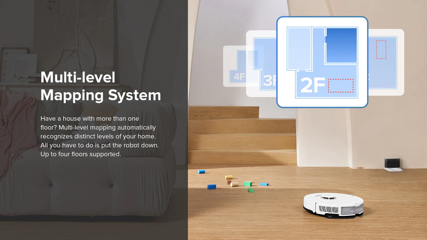 Roborock S8 Robot Vacuum cleaner,6000Pa Suction Dual Brush with 3D Structured Light Obstacle Avoidance, from roborock S7 upgrade
